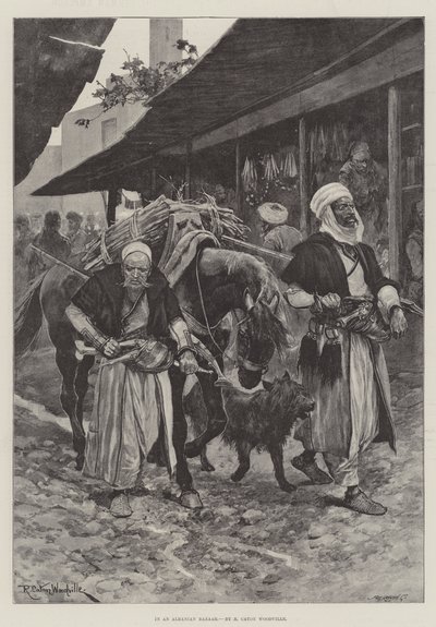 Dans un bazar albanais - Richard Caton Woodville junior